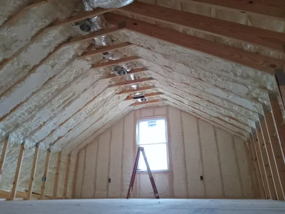 Spray foam roofing application for Crawl Space Insulation project in Surfside